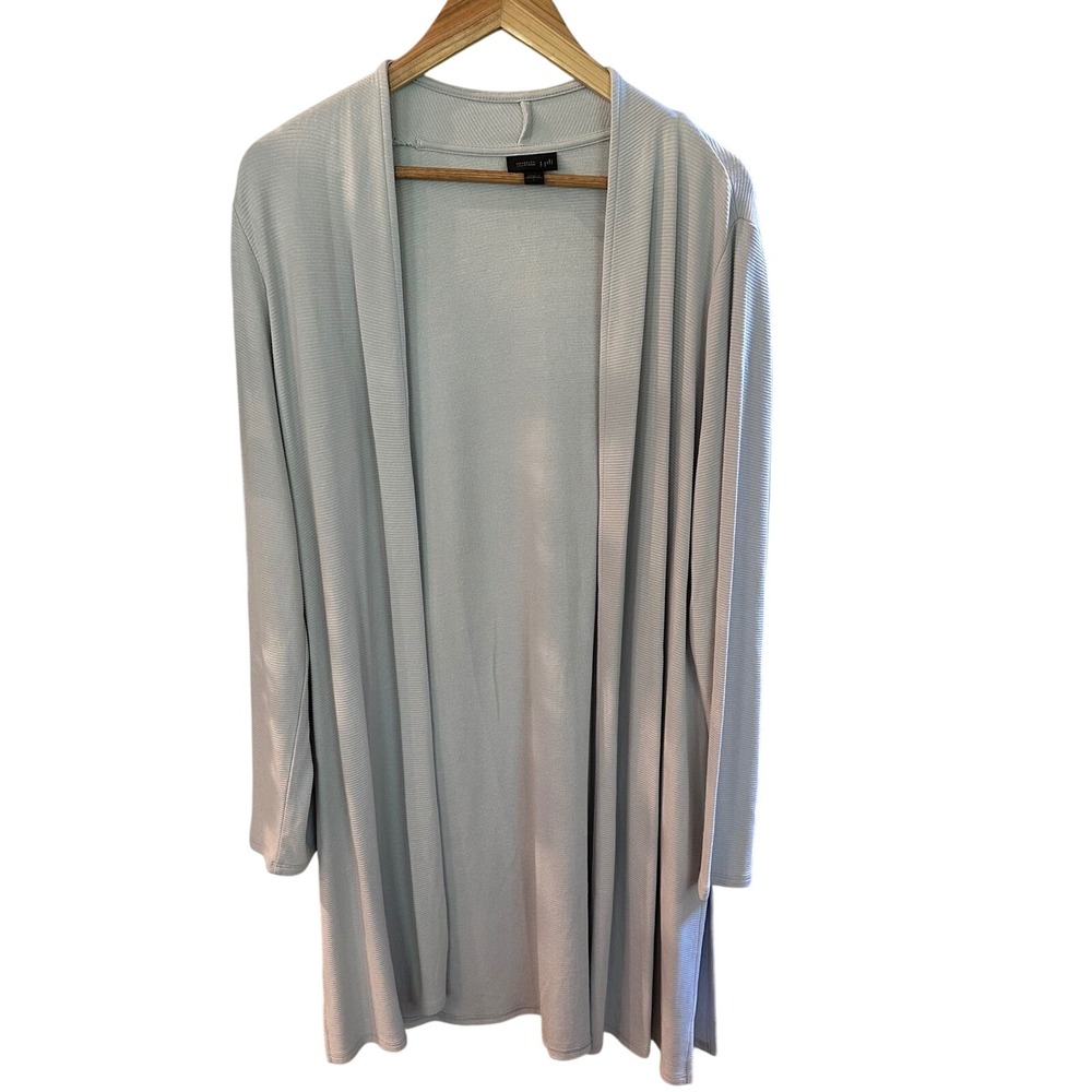 J.Jill Wearever Collection Women's Open Front Gray Cardigan Size L
